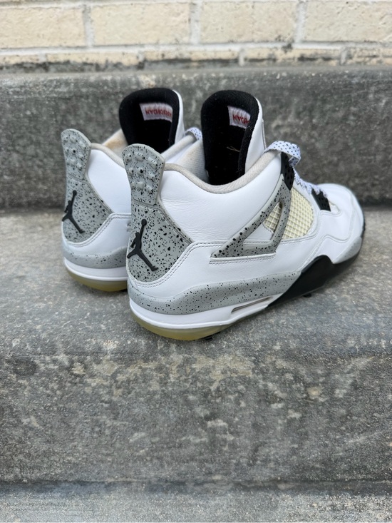Jordan Retro 4 White Cement Golf Spiked Size 11
